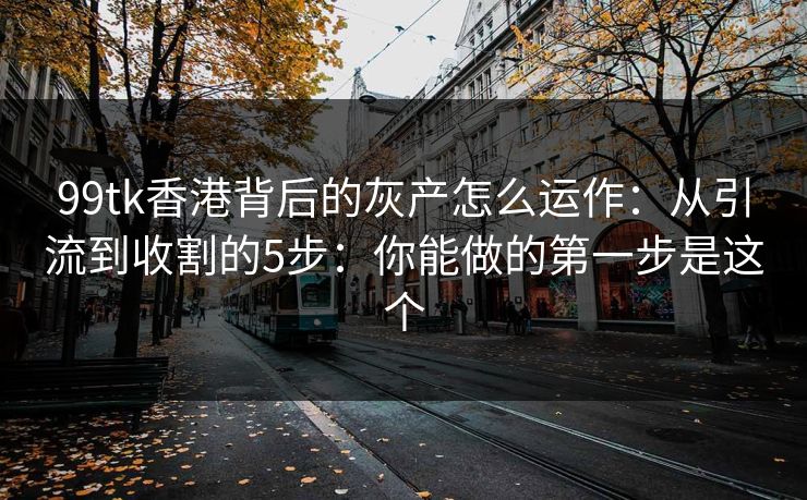99tk香港背后的灰产怎么运作：从引流到收割的5步：你能做的第一步是这个
